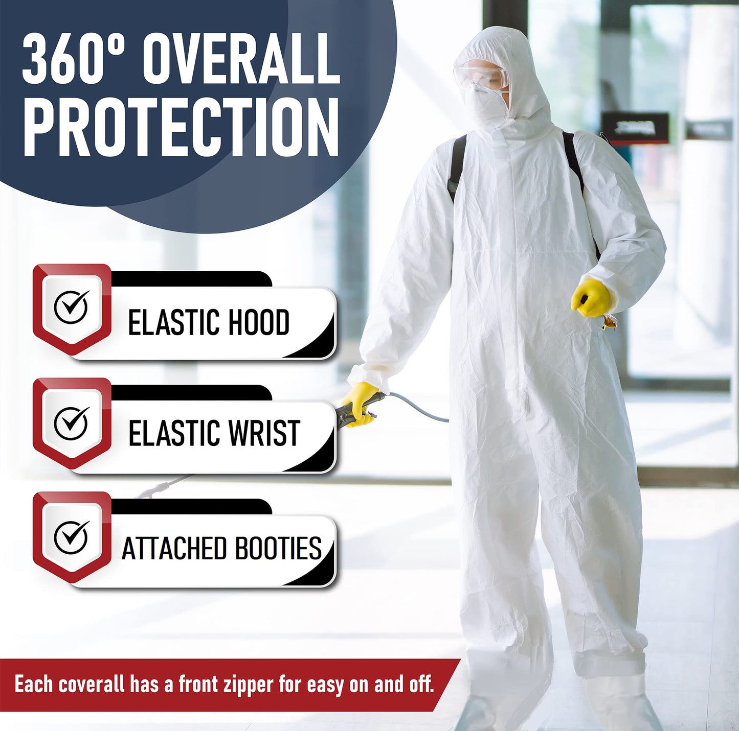 Haz mat suit overall protection