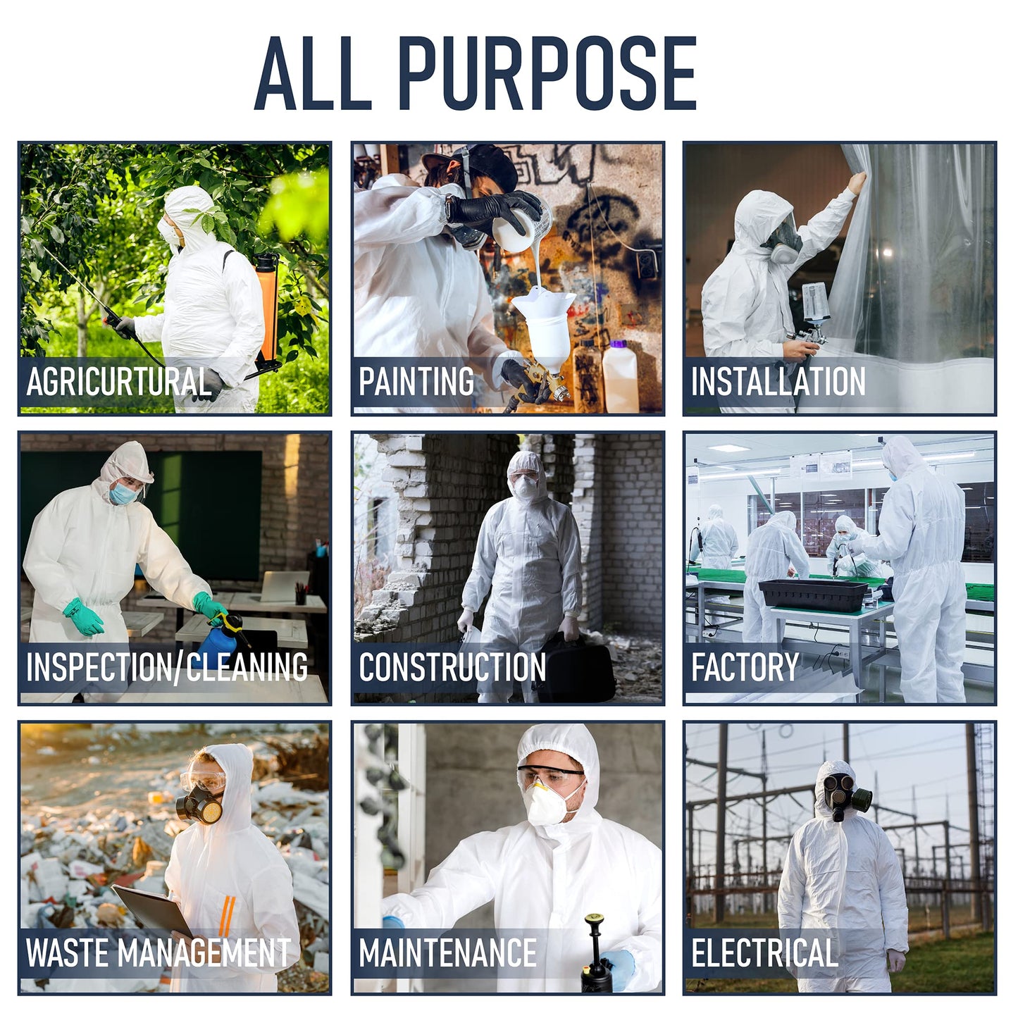 Haz mat suit for all purpose