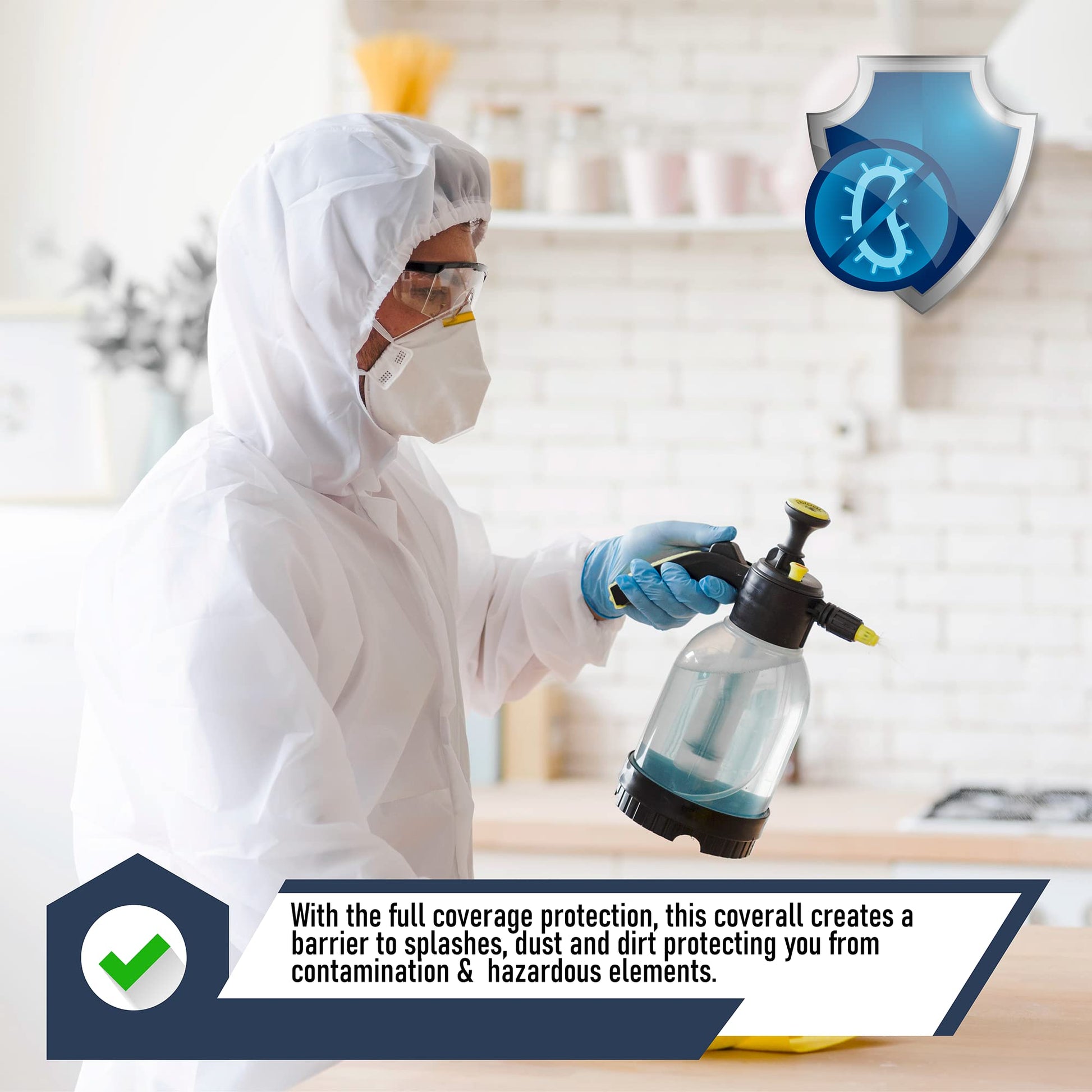 Haz mat suit full coverage protection