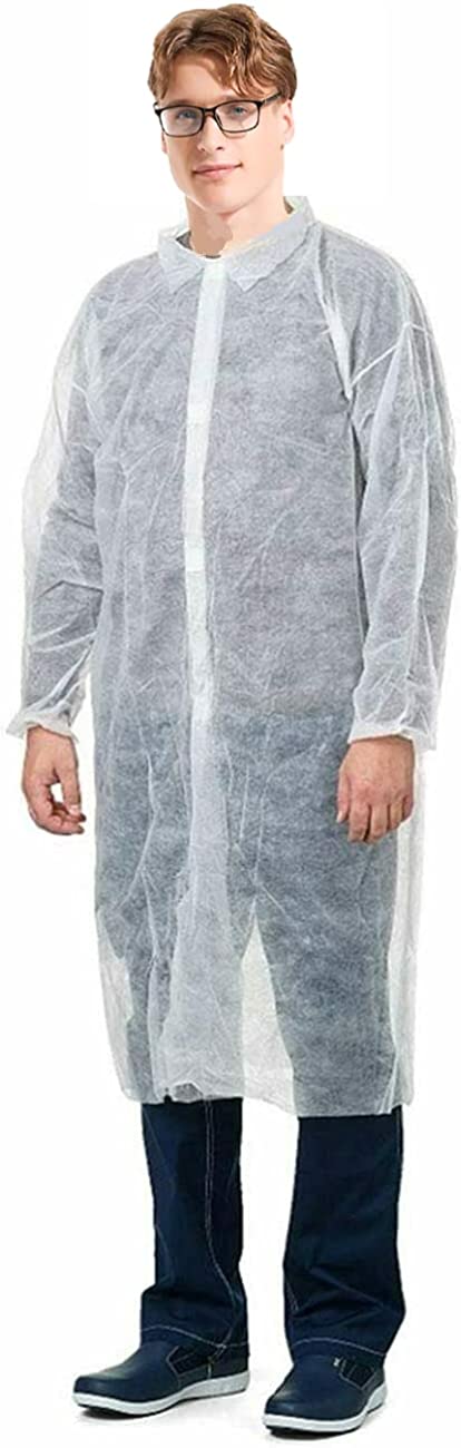 White Disposable Lab Coat