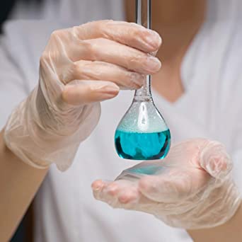 vinyl exam gloves for a lab