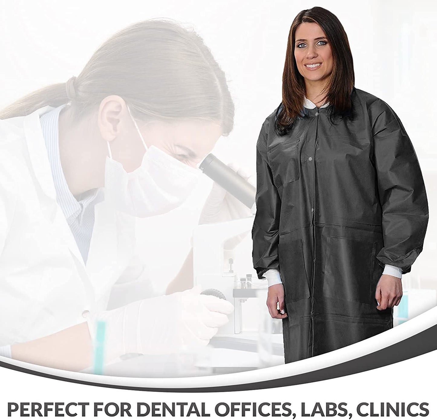 Perfect lab coat for dental offices, labs, clinics
