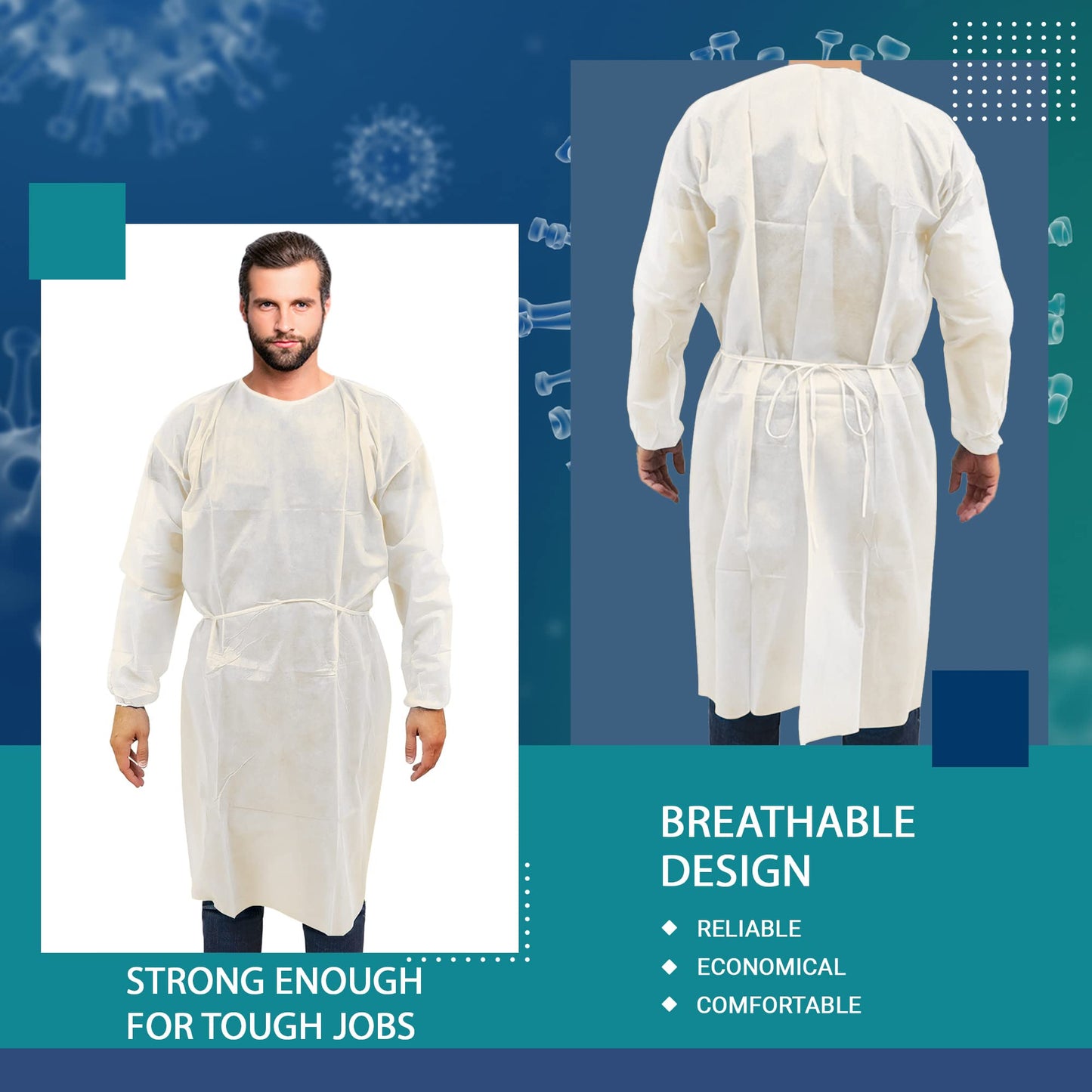 Breathable & Lightweight Isolation Gowns