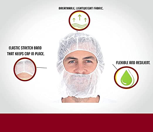 Blue Disposable Hair and Beard Net