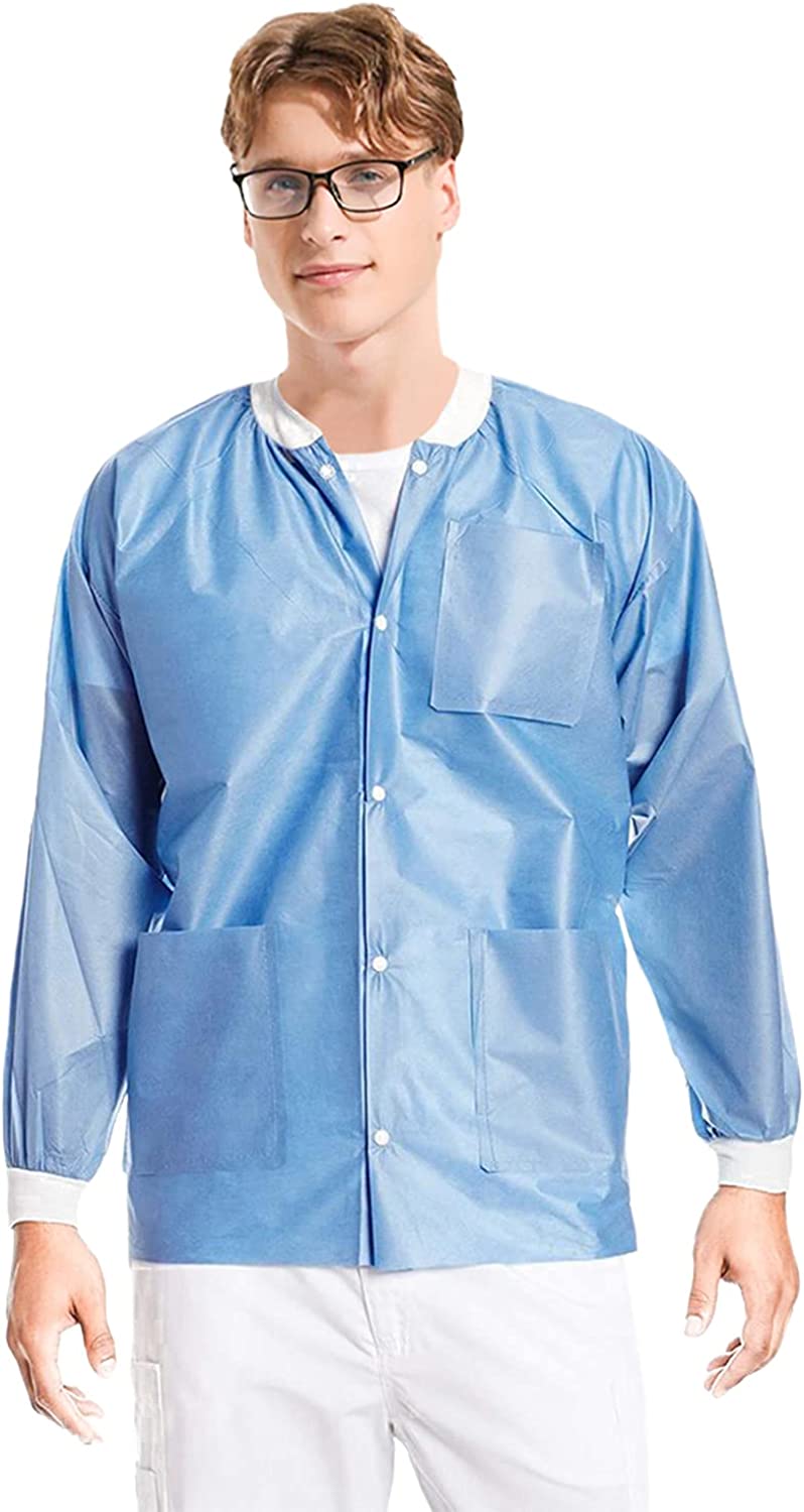 Ceil Blue Disposable Lab Jackets
