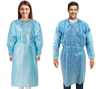 Blue Disposable Isolation Gowns