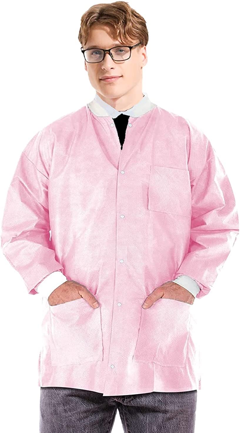 Pink Disposable Lab Jackets