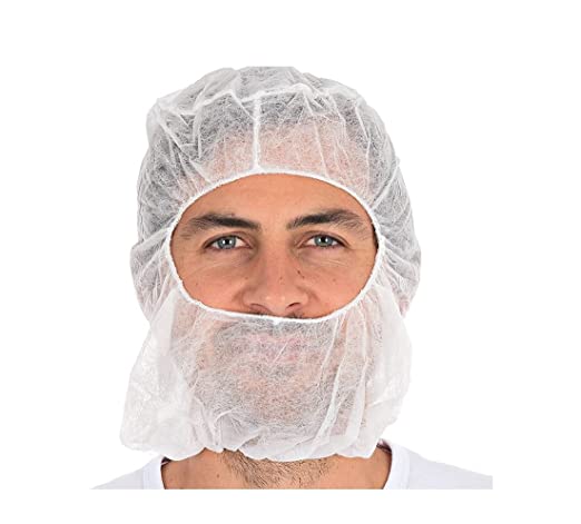 White Disposable Hair and Beard Net
