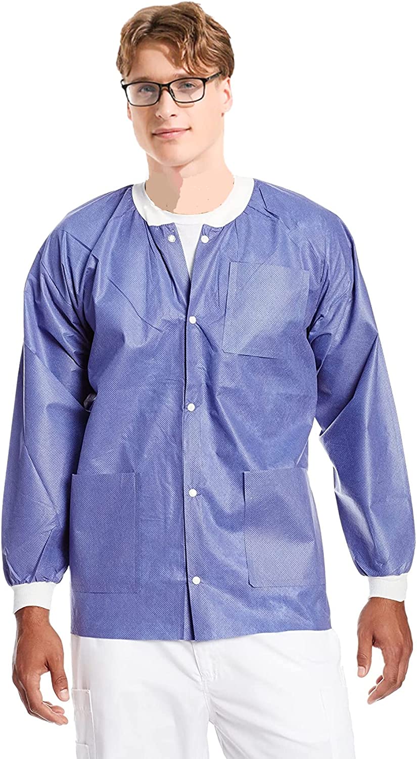Navy Disposable Lab Jackets
