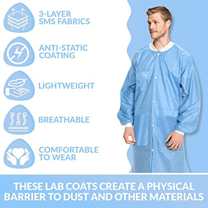 3-Layer SMS Fabrics, Anti-Static Coating, LightWeight