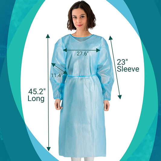 Blue Disposable Isolation Gowns