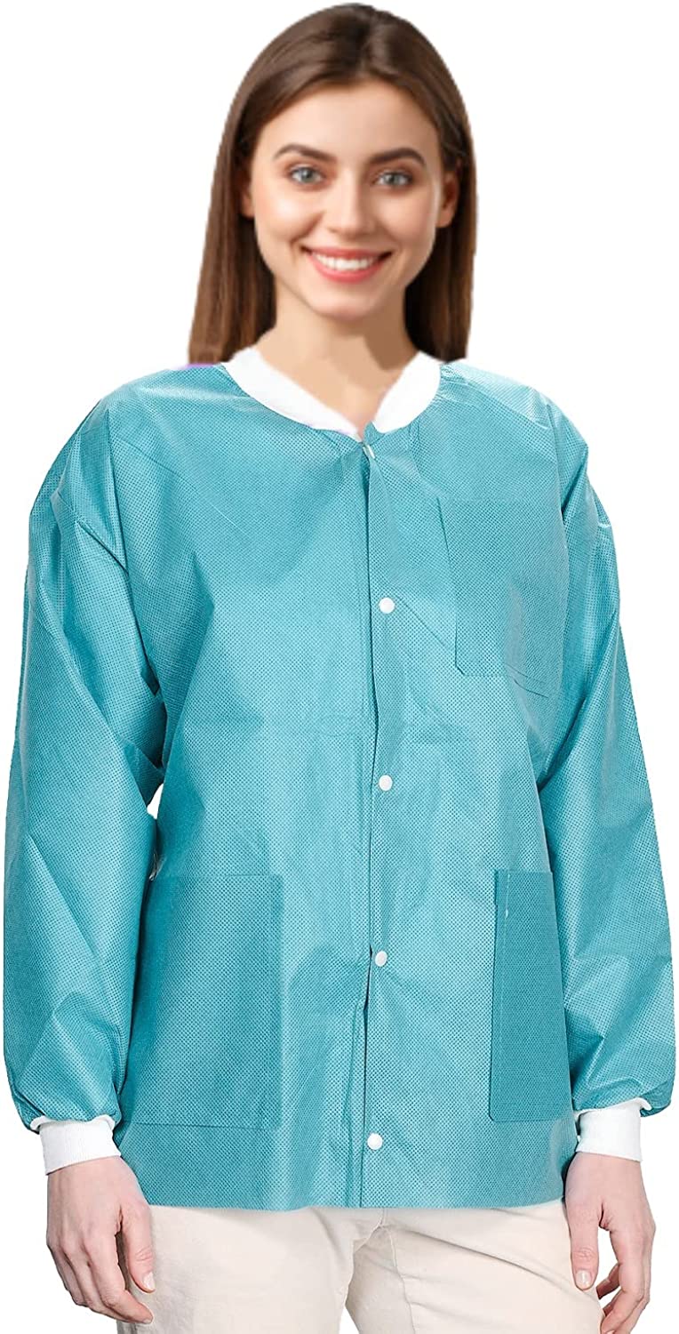 Teal Disposable Lab Jackets