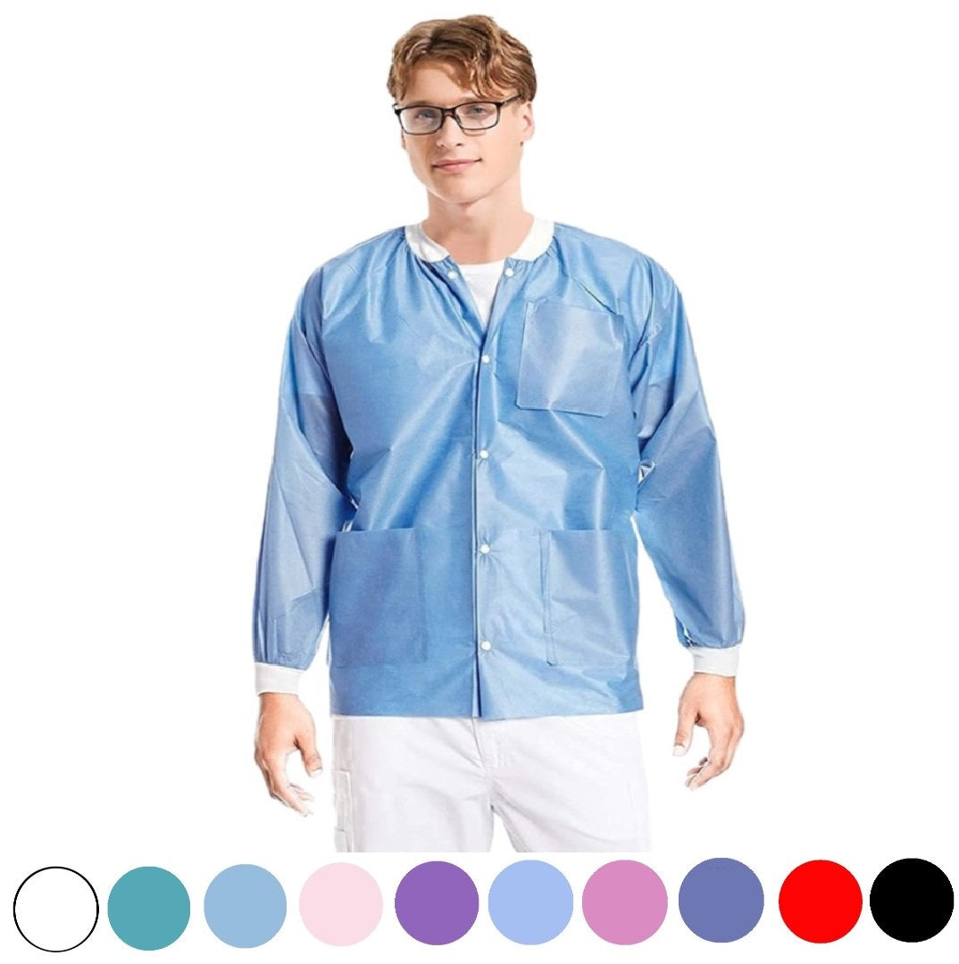 10 Pack Disposable Lab Jackets
